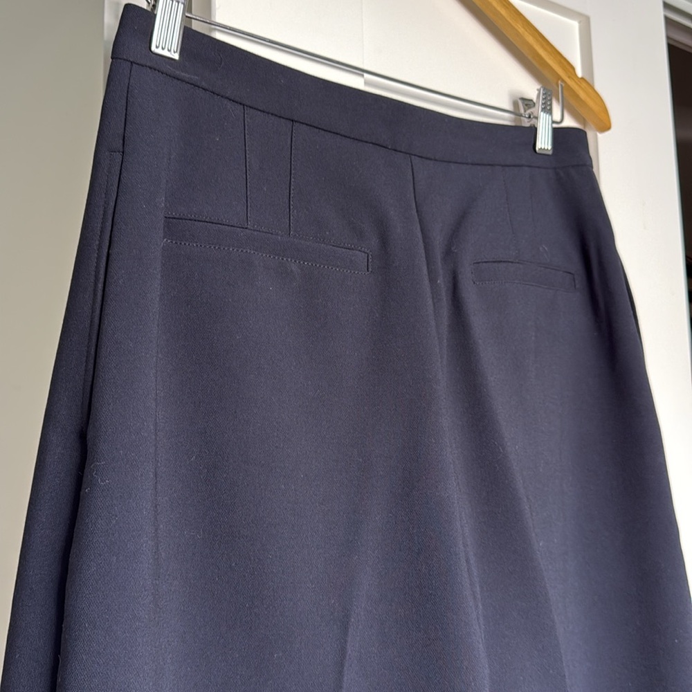 NWT Oak + Fort Navy Blue wide Leg Trousers size 8 - Picture 5 of 10